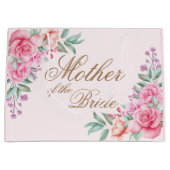 Personalisierte florale Pink Bride Band, für Bride Große Geschenktüte (Vorderseite)