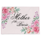 Personalisierte florale Pink Bride Band, für Bride Große Geschenktüte (Vorderseite)