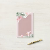 Personalisierte florale Post-it-Hinweise Post-it Klebezettel (Auf Schreibtisch)