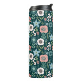 Personalisierte florale Reiseumarmung mit Namen Thermosbecher (Nach links gedreht)