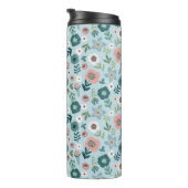 Personalisierte florale Reiseumarmung mit Namen Thermosbecher (Nach rechts gedreht)