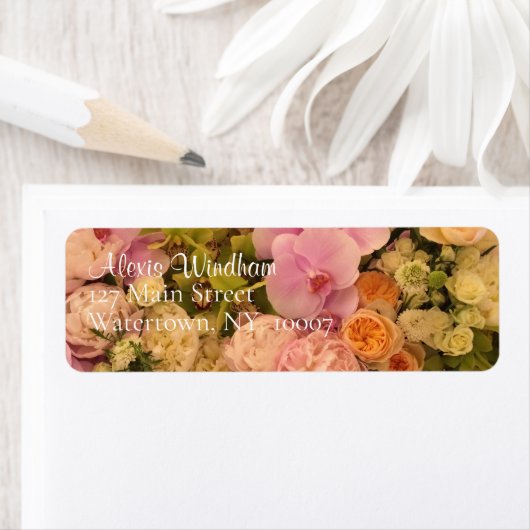 Personalisierte florale Rücksendeadresse (Insitu)