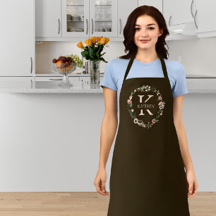 Personalisierte florale Schürze