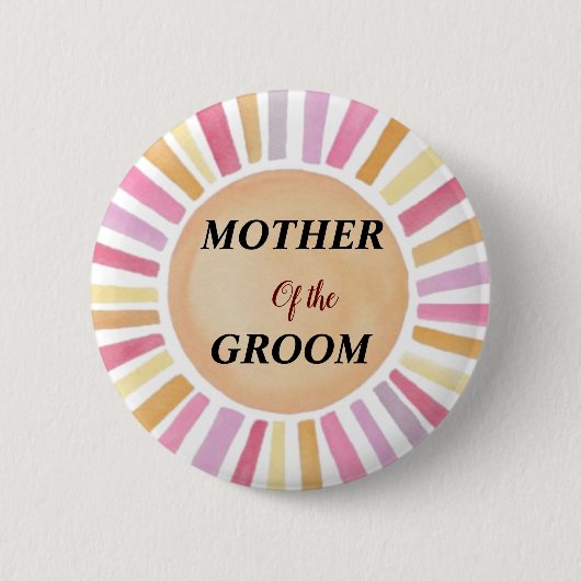 Personalisierte Florale Shabby Chic Mutter des Brä Button (Vorderseite)