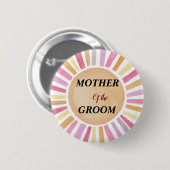 Personalisierte Florale Shabby Chic Mutter des Brä Button (Vorne & Hinten)