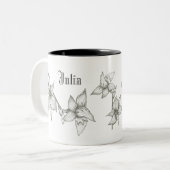 Personalisierte florale Tasse (Vorderseite Links)