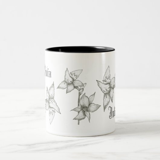 Personalisierte florale Tasse (Mittel)