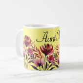 Personalisierte florale Tasse - Anpassbare Blume T (Vorderseite Links)