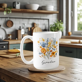 Personalisierte florale Tasse für Oma mit Liebe