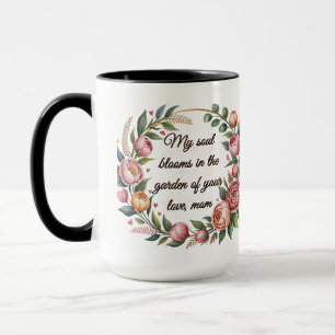 "Personalisierte florale Tasse mit heartfelt