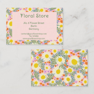 Personalisierte florale Visitenkarte