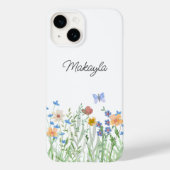Personalisierte florale Wildblume Case-Mate iPhone Hülle (Rückseite)