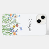 Personalisierte florale Wildblume Case-Mate iPhone Hülle (Rückseite (Horizontal))