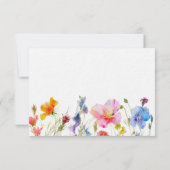 Personalisierte florale Wildblume Mitteilungskarte (Rückseite)