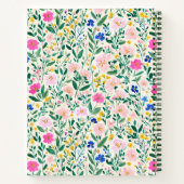 Personalisierte Florale Wildblume Notizblock (Rückseite)