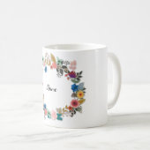 PERSONALISIERTE FLORALKRAFT-TASSE KAFFEETASSE (VorderseiteRechts)