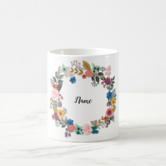PERSONALISIERTE FLORALKRAFT-TASSE KAFFEETASSE