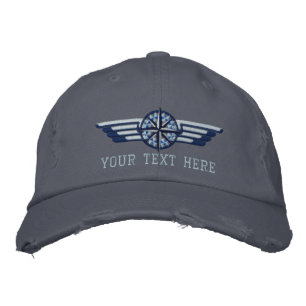 Personalisierte Flüge von Compass-Pilot-Flügen im  Bestickte Baseballkappe
