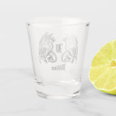 Personalisierte Flügeldrachen Schnapsglas (Rückseite)