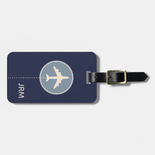 Personalisierte Flugreise mit Blue Gepäckanhänger (Vorderseite horizontal)