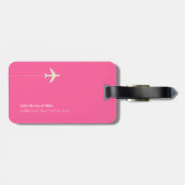 personalisierte Flugreise mit der farbigen Liebe Gepäckanhänger (Rückseite horizontal)