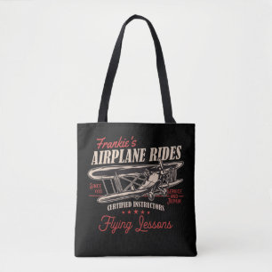 Personalisierte Flugreisen Retro-Flugstunden Tasche