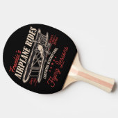 Personalisierte Flugreisen Retro-Flugstunden Tischtennis Schläger (Seitenansicht)