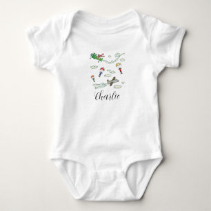 Personalisierte Flugzeuge und Fallschirme Baby Strampler