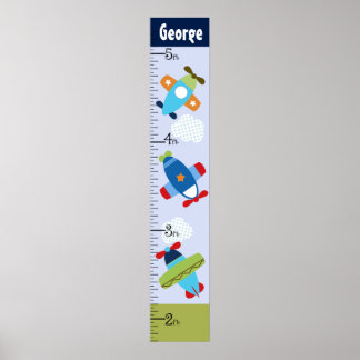 Personalisierte Flugzeuge Wachstumsdiagramm Behiel Poster