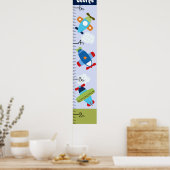 Personalisierte Flugzeuge Wachstumsdiagramm Behiel Poster (Küche)