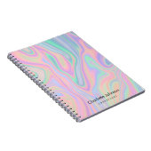 Personalisierte Flüssig-Irideszierende Pastellfarb Notizblock (Rechte Seite)