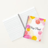 personalisierte Flüstern, rosa und gelb Notizblock (Innenseite)