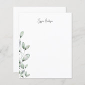 Personalisierte Foliage Moderner Schriftart Name S (Vorne/Hinten)