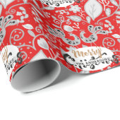 Personalisierte Folklore Weihnachten Geschenkpapier (Rolleneckpunkt)