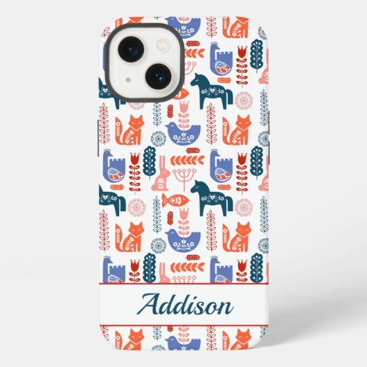 Personalisierte Folklorekunst iPhone Hülle (Rückseite)