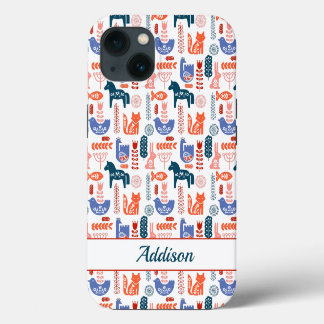 Personalisierte Folklorekunst iPhone 13 Hülle