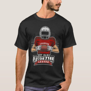 Personalisierte Football-Liga-Spieler-Team-Meister T-Shirt