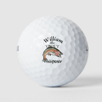 Personalisierte Forellen Whisperer Fischer Golfball