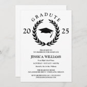 Personalisierte formale Laurel Wreath Graduation P Einladung (Vorne/Hinten)