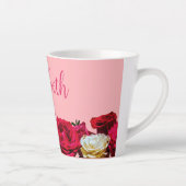 Personalisierte formale Rose auf Pink Small Milchtasse (Rechts)