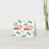 Personalisierte Foto Autos geklappte Mitteilungska Dankeskarte (Rückseite)