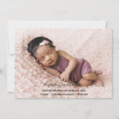 Personalisierte Foto Baby Birth Announccard Ankündigung (Vorderseite)