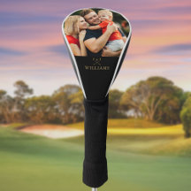 Personalisierte Foto Black and Gold Golf Clubs