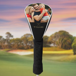 Personalisierte Foto Black and Gold Golf Clubs Golf Headcover