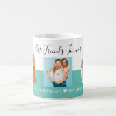 Personalisierte Foto Collage Best Friends Script-B Kaffeetasse (Mittel)