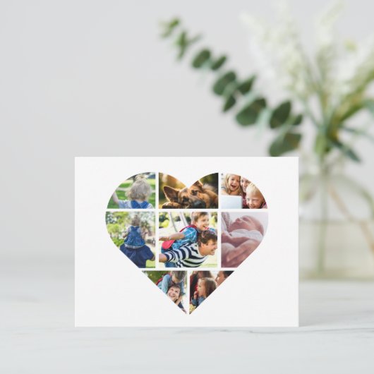 Personalisierte Foto Collage Cards für jeden Anlas Postkarte (Stehend Vorderseite)