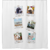 Personalisierte Foto-Collage der Familie 6 Duschvorhang (Vorderseite)