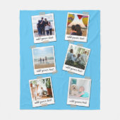 Personalisierte Foto-Collage der Familie 6 Fleecedecke (Vorderseite)