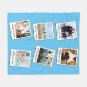 Personalisierte Foto-Collage der Familie 6 Fleecedecke (Vorderseite (Horizontal))