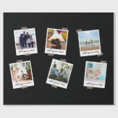 Personalisierte Foto-Collage der Familie 6 Geschenkpapier (Flach)